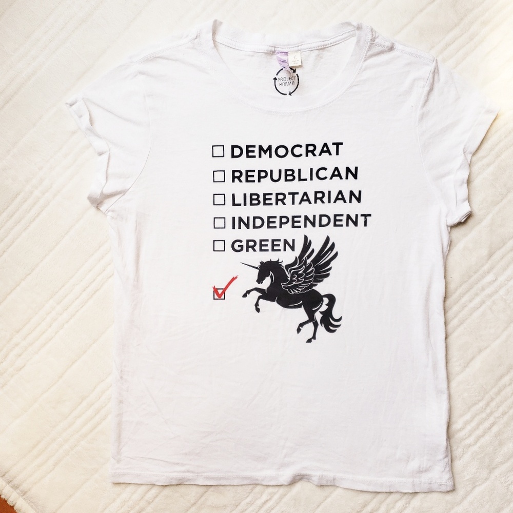 Project Karma White Short Sleeve Size Large